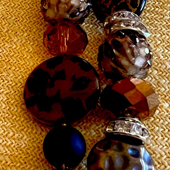 Larger Wrists? Artisan Double Bronzed Charmed Bracelet.  Fits up to 8.5” wrist. - Picture 3 of 7